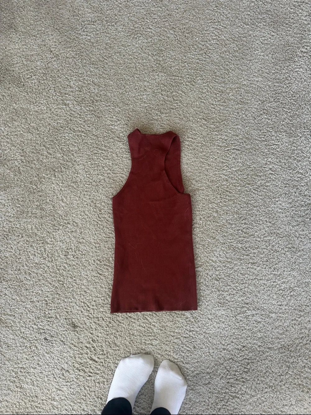 Madewell Ribbed Racerback Tank in Rust - Picture 2 of 4